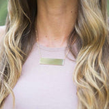LARGE GOLD BAR NECKLACE