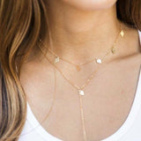 GOLD DIAMOND CHARM NECKLACE