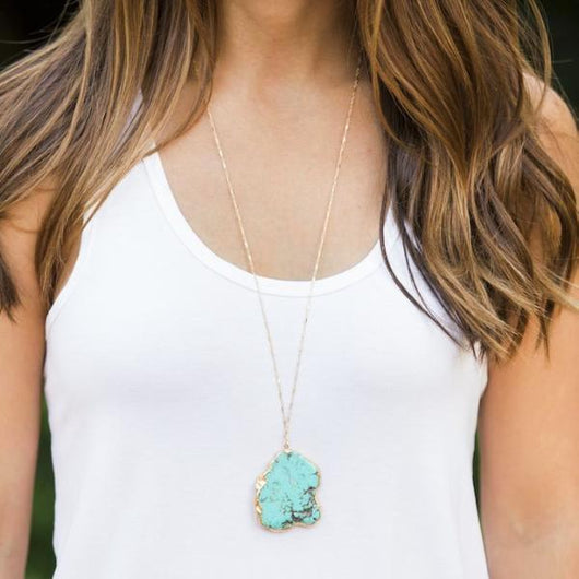 TURQUOISE PENDANT NECKLACE