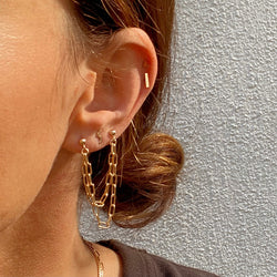 Duo Stud Link XL Earring