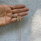 RECTANGLE HAMMERED NECKLACE (L)