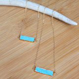 TURQUOISE BAR NECKLACE