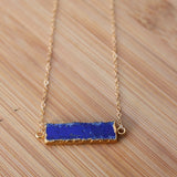 LAPIS LAZULI BAR NECKLACE