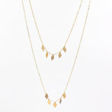 DIAMOND DANGLE CHARM NECKLACE (single OR set of 2)