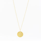 LONG BRUSHED DISC NECKLACE