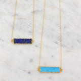 LAPIS LAZULI BAR NECKLACE