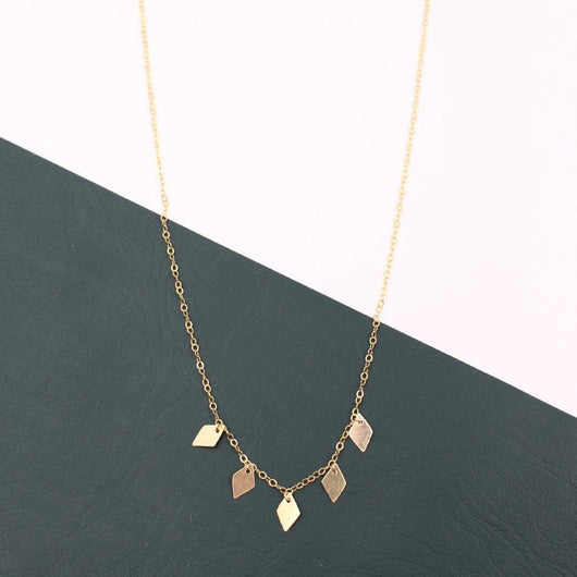 DIAMOND DANGLE CHARM NECKLACE (single OR set of 2)