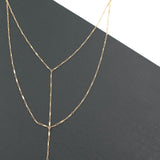 LAYERED LARIAT NECKLACE