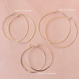 SKINNY HAMMERED HOOPS