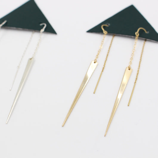 THREADER SPIKE EARRINGS