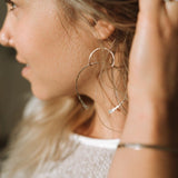 wishbone earrings gold hoops