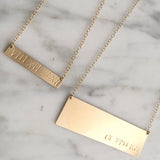 LARGE GOLD BAR NECKLACE