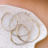 SKINNY HAMMERED HOOPS