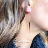 THREADER SPIKE EARRINGS