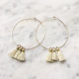 TASSEL HOOP EARRINGS