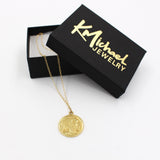 layered coin necklace silver or gold