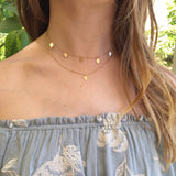 GOLD DIAMOND INITIAL NECKLACE (PERSONALIZE)