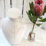 LAYERED LARIAT NECKLACE