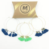 TASSEL HOOP EARRINGS