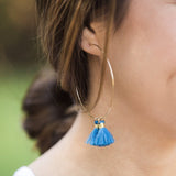 TASSEL HOOP EARRINGS