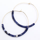 SKY BEADED HOOPS