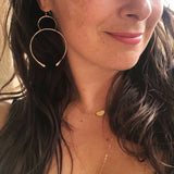 WISHBONE HOOP EARRINGS