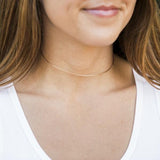 simple gold choker necklace design