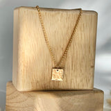 IN PARALLEL: SQUARE HAMMERED CHARM NECKLACE (S)