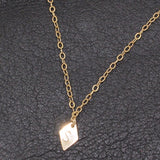 GOLD DIAMOND INITIAL NECKLACE (PERSONALIZE)