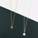 CIRCLE DISC INITIAL NECKLACE (PERSONALIZE)