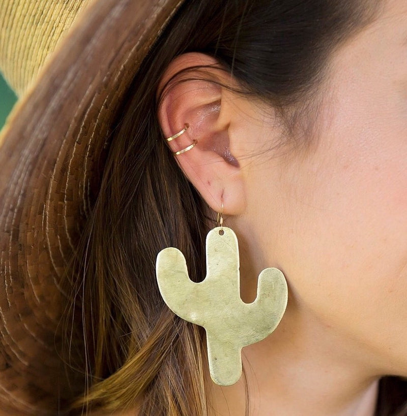 CACTUS EARRINGS Gold